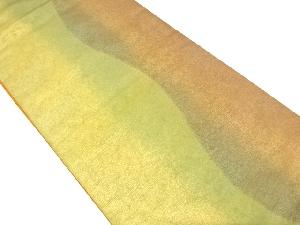 金彩 絞り よろけ縞模様 全通袋帯